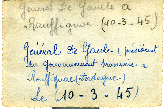 Date de la visite De Gaulle Rouffignac Dordogne